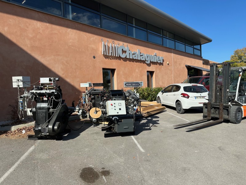 Transfert de quelques machines de l’imprimerie Alain Chalaguier à Clermont-l’Hérault