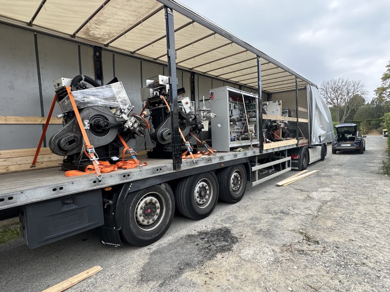 Transfert de quelques machines de l’imprimerie Alain Chalaguier à Clermont-l’Hérault