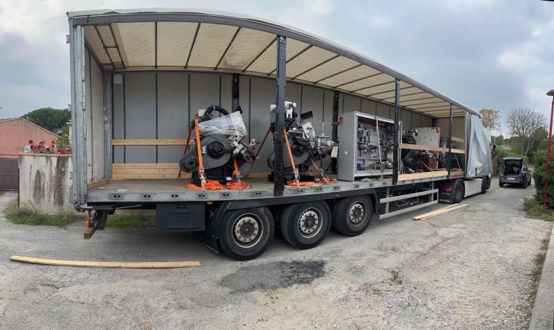 Transfert de quelques machines de l’imprimerie Alain Chalaguier à Clermont-l’Hérault