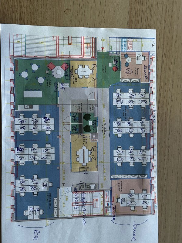 Plan d’implantation sur le site d’arrivée à Bordeaux
